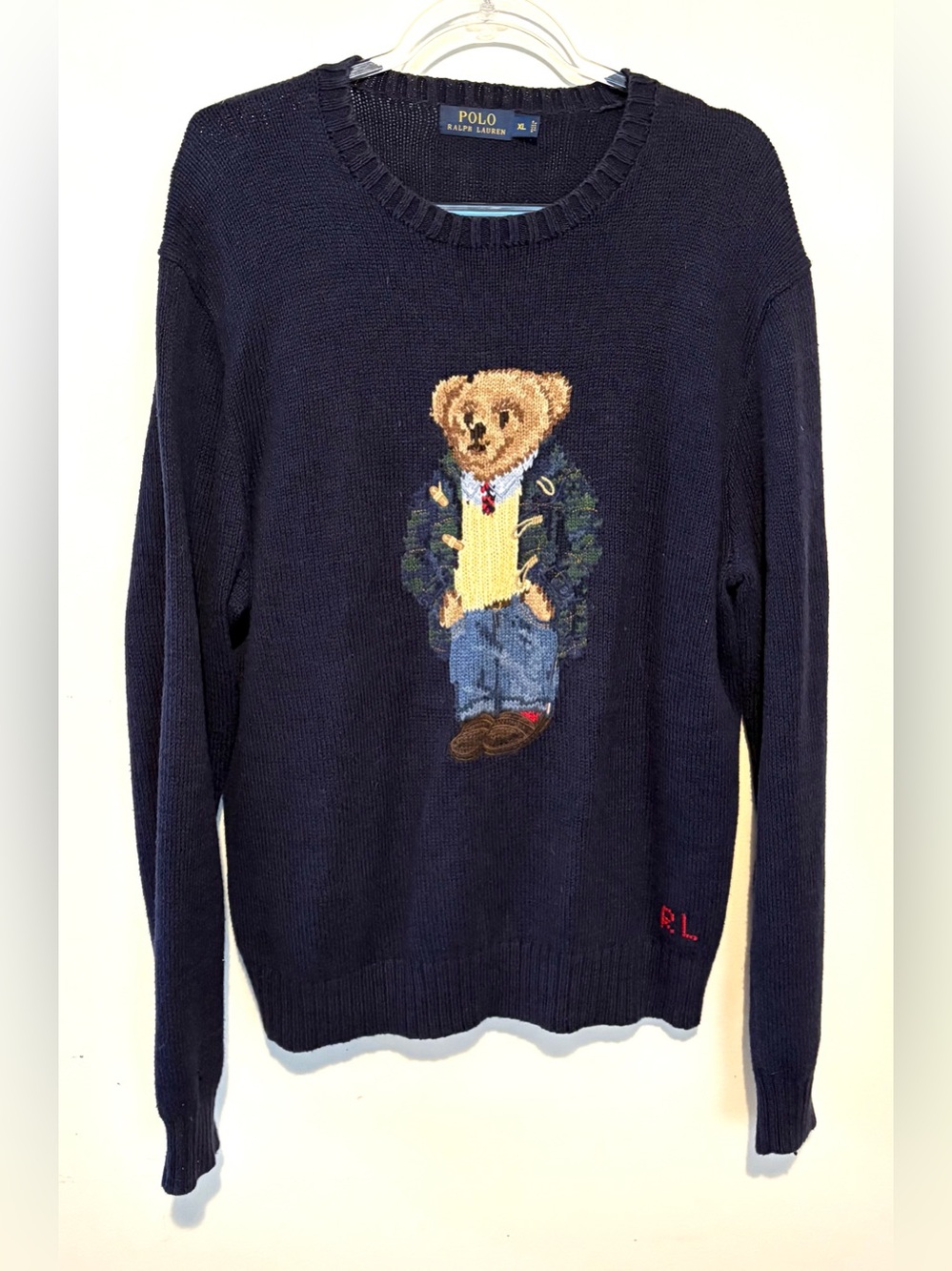 Vintage Polo Ralph Lauren navy polo bear sweater
